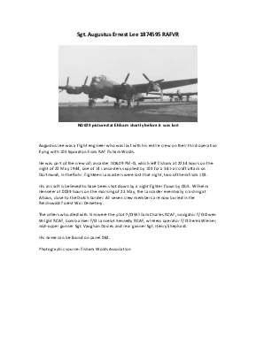 A preview of a PDF biography for Lee, Augustus Ernest